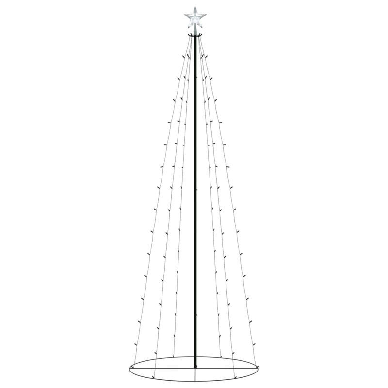 vidaXL Christmas Cone Tree Warm White 100 LEDs Decoration 27.6"x70.9"