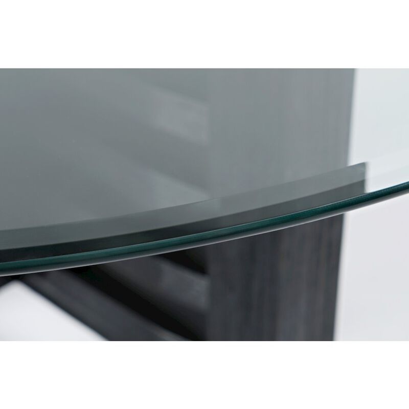 Jofran Altamonte Contemporary 48 Round Dining Table with Glass Top