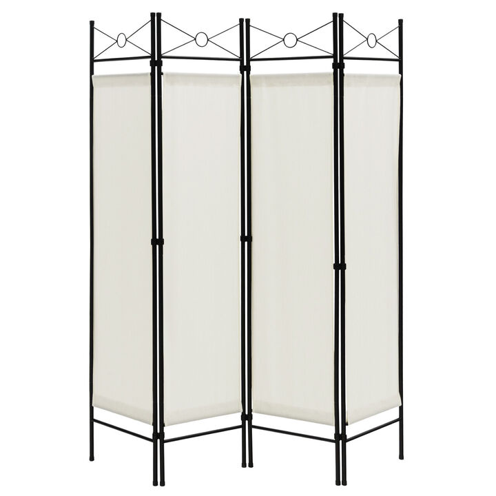 6 Feet 4-Panel Folding Freestanding Room Divider