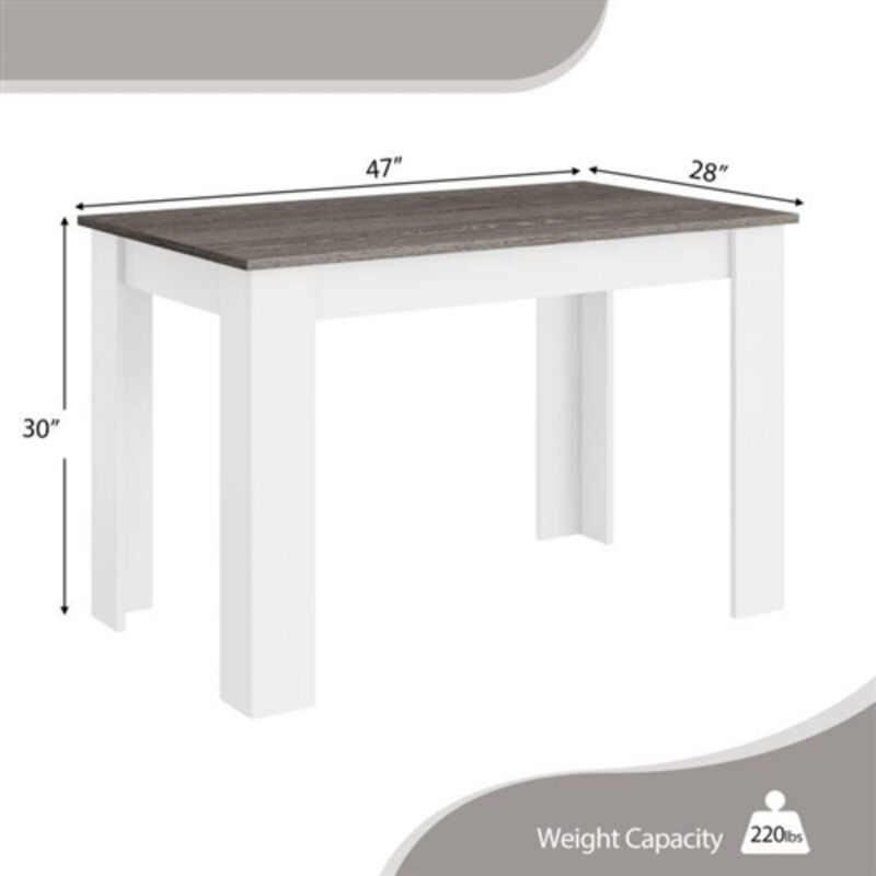 Stylish White-Legged Kitchen Dining Table & Computer Desk – Space-Saving Elegance