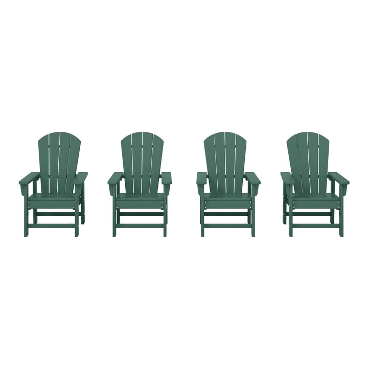WestinTrends Kids Outdoor Adirondack Plastic Patio Chair (Set of 4)
