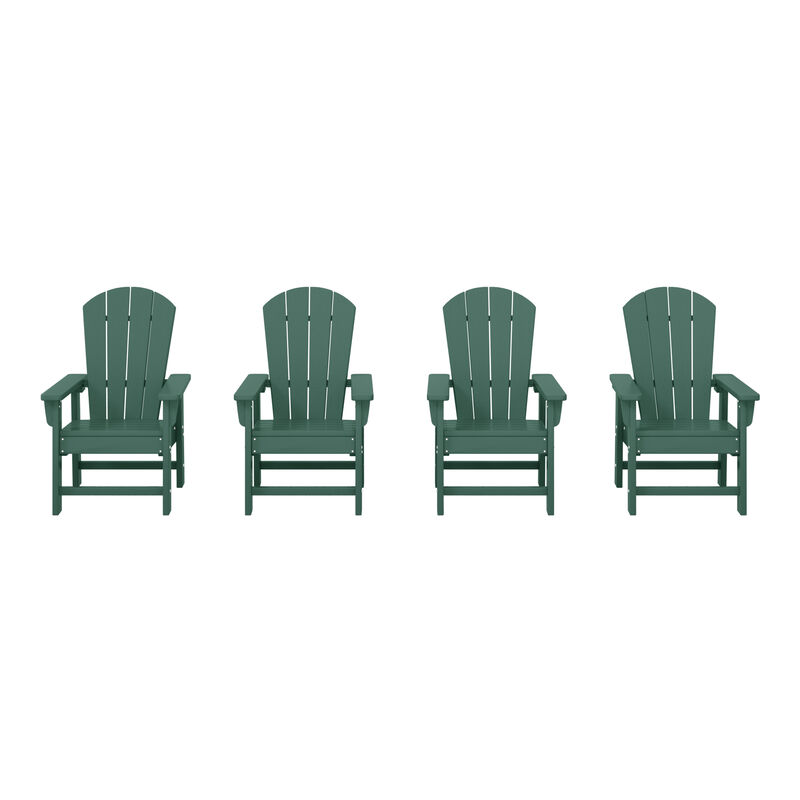 WestinTrends Kids Outdoor Adirondack Plastic Patio Chair (Set of 4)