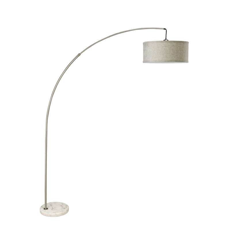 78" Silver Arch Floor Lamp With KD Shade with Double Box (1 Piece)