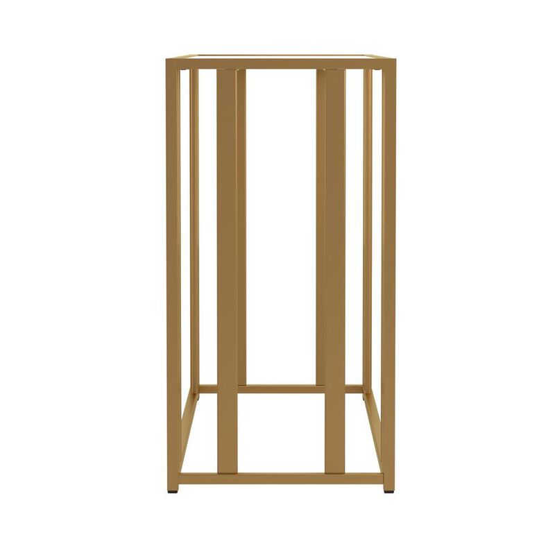 Adri Metal Frame Sofa Table Matte Brass