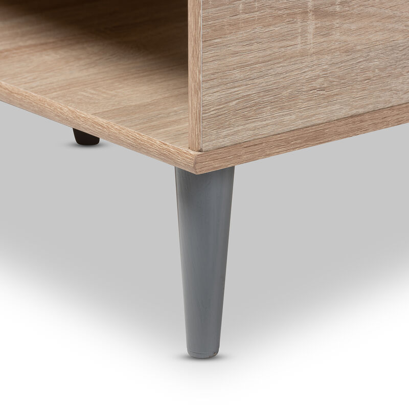 Baxton Studio Pierre Mid Century Modern Oak Wood Coffee Table