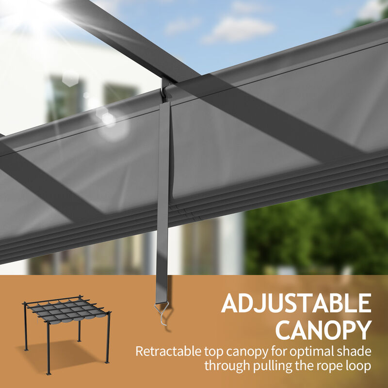 Metal Frame Outdoor Pergola for Backyard Entertaining