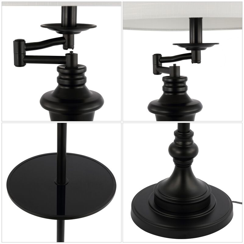 Cora Metal/Glass LED Side Table and Floor Lamp