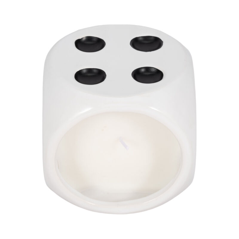 4" Stoneware Dice Candle, 9oz