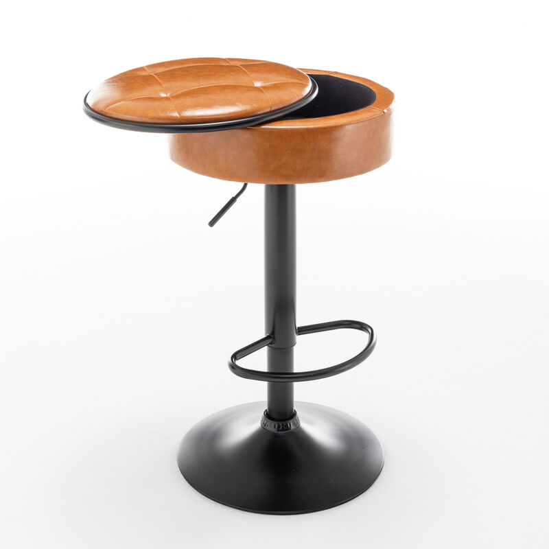 Comfortable Swivel Barstools with Adjustable Height, Storage, and Multipurpose Use