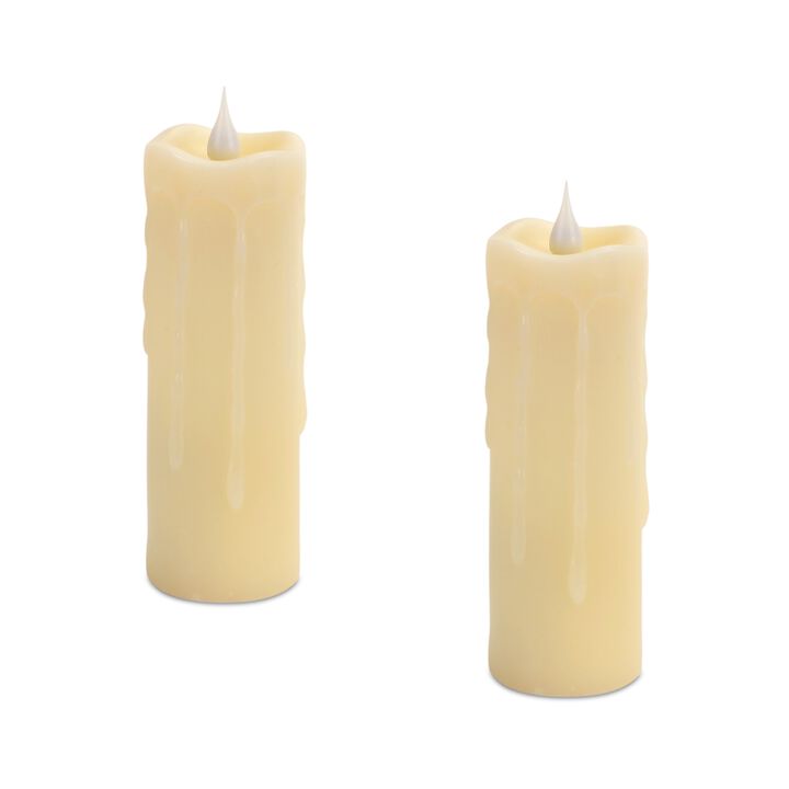 Set of 2 Simplux Votive Candles with Moving Flame for Realistic Lighting