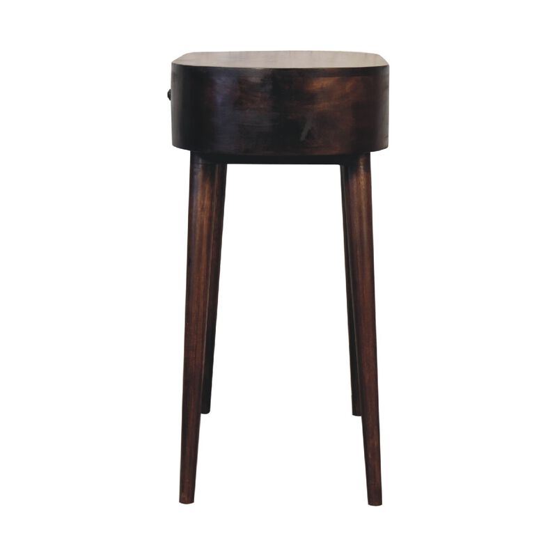 Albion Light Walnut Solid Wood 1 Drawers Console Table