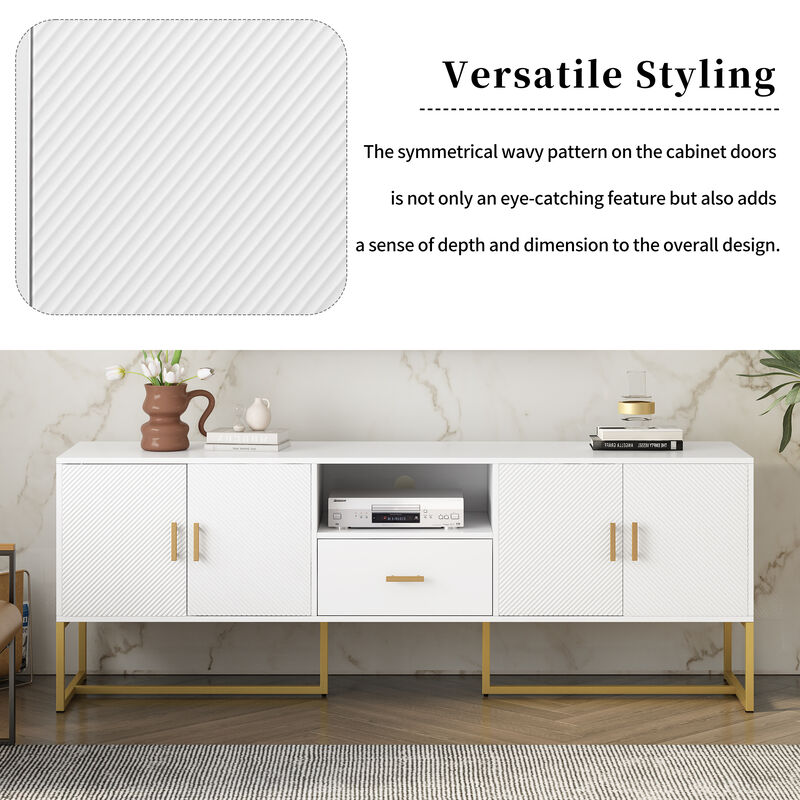 Merax TV Stand Console Table with 1 Drawer