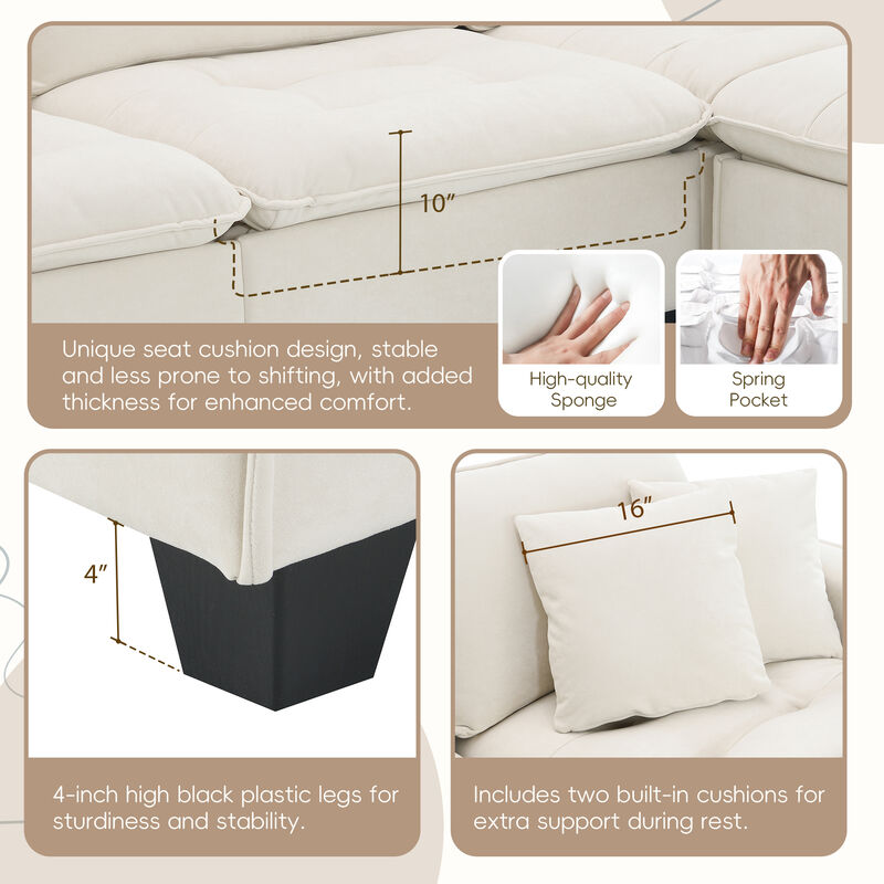 Merax Modern Convertible Sectional Sofa