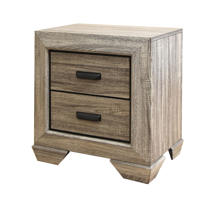 ACME Lyndon Nightstand, Weathered Gray Grain