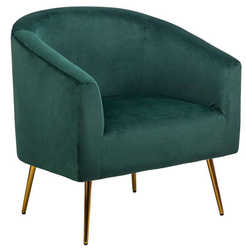 KIRUNA Metal and Bouclé Lounge Chair