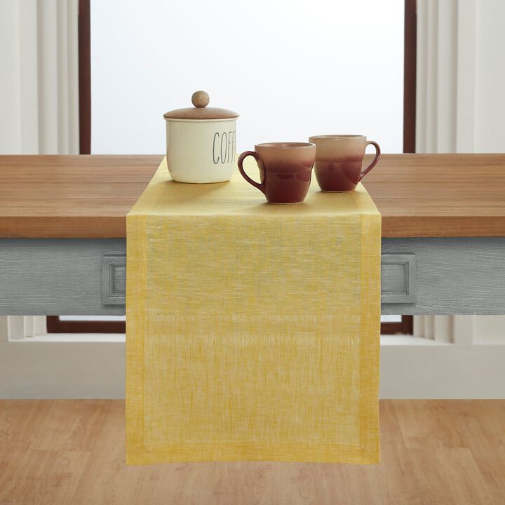 Solino Home 100% Pure Linen Table Runner | Athena for Thanksgiving, Christmas