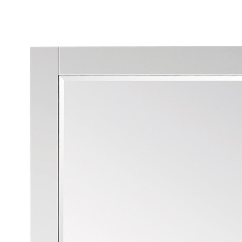 Altair 24 Rectangular Bathroom Wood Framed Wall Mirror in White