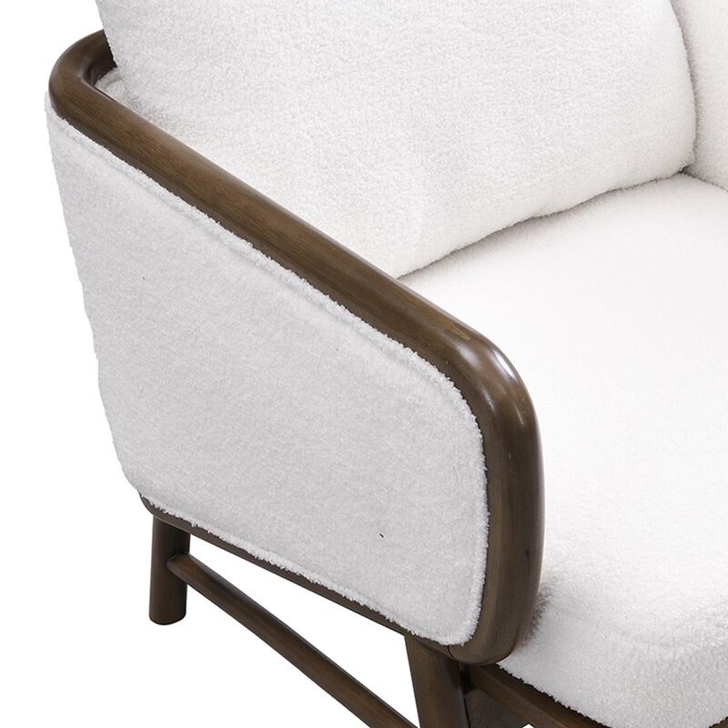 Merax Upholstered Armchair Fabric Accent Chair