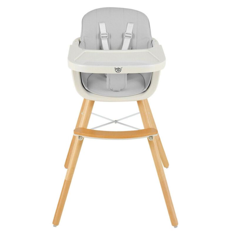 Hivvago 3-in-1 Convertible Wooden High Chair with Cushion
