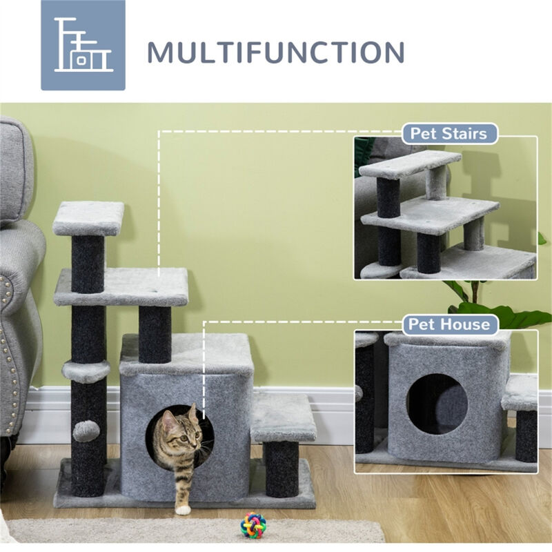 Luxury Cat Tree with Multiple Levels, Scratching Posts, Perches, and Hideaways for Cats