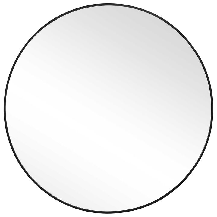Black Round Mirror