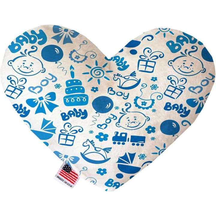 Baby Boy 6 inch Canvas Heart Dog Toy