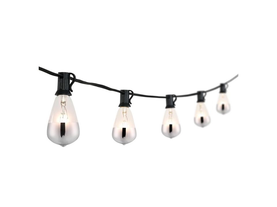 Light Indoor/Outdoor Rustic Industrial Incandescent C7 Half-Chrome Bulb String Lights