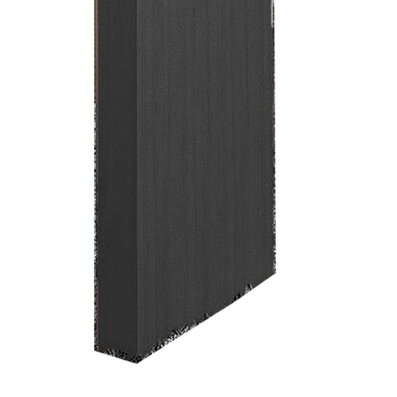 Loen 60 Inch Long Bar Height Table, Rectangular Panel Base Brown Oak Veneer - Benzara