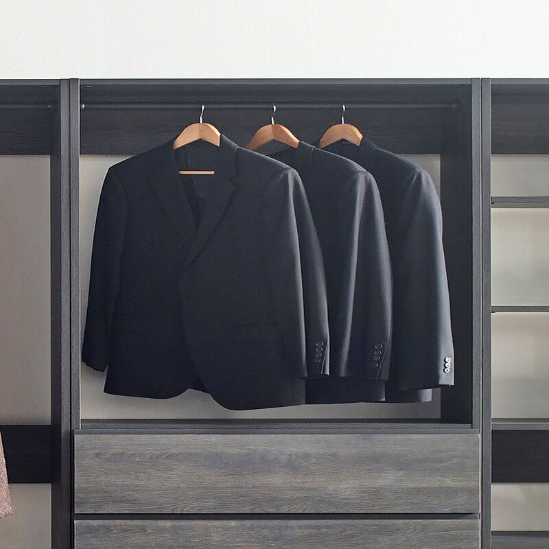 Prosper Gray Freestanding Walk in Wood Closet System