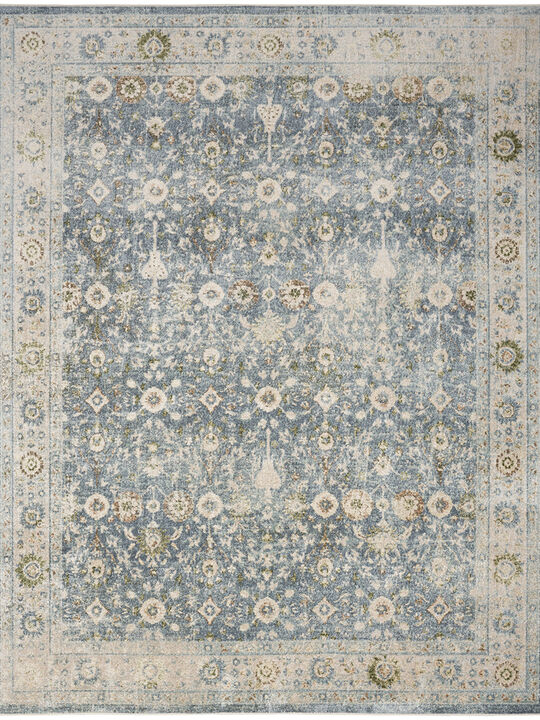 Astra Machine Washable ASW16 Teal/Beige 7'10" x 10' Rug