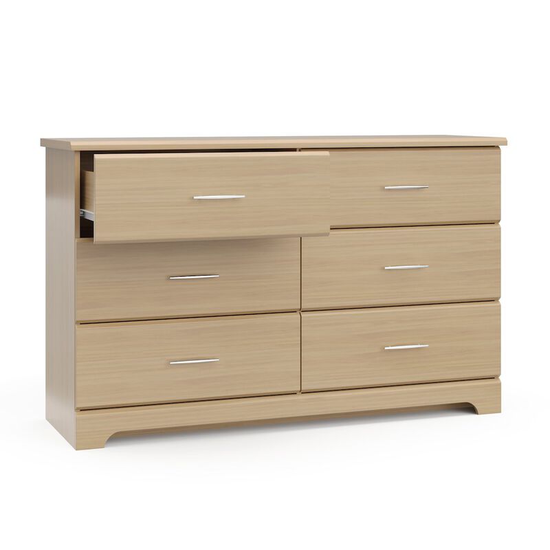 Storkcraft Brookside 6 Drawer Double Dresser (Driftwood)