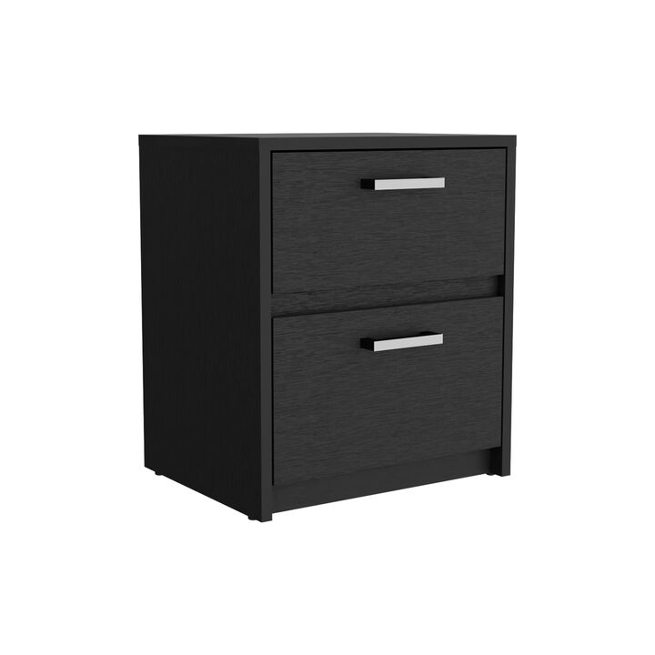 DEPOT E-SHOP Bethel 2 Drawers Nightstand with Handles