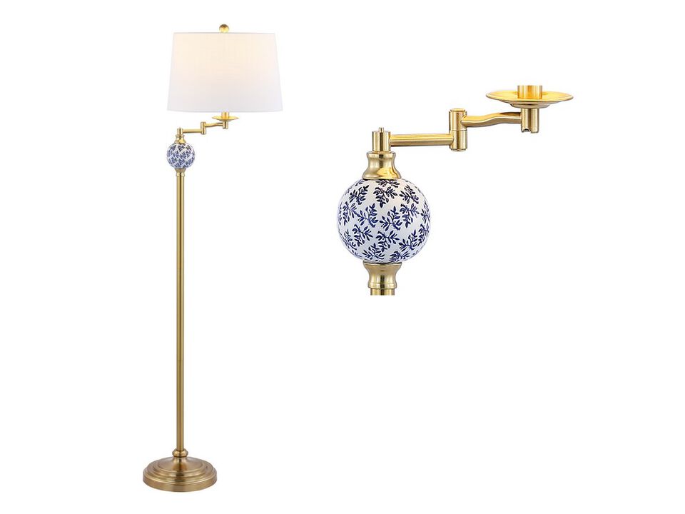 Aveiro Classic Midcentury Iron LED Floor Lamp