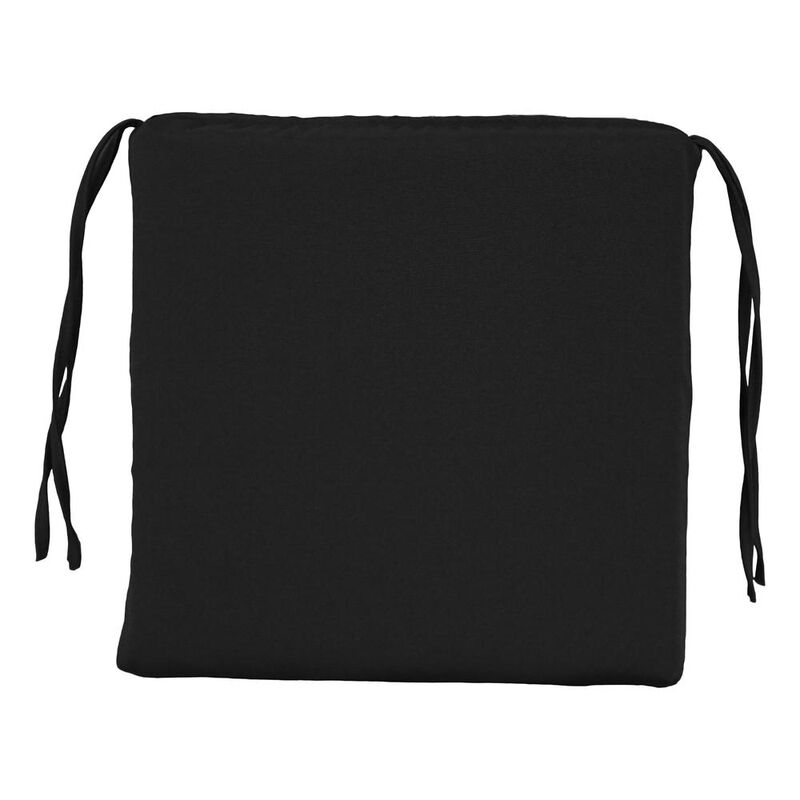 Blazing Needles Set of 4 Indoor Twill Chair Cushions, Black