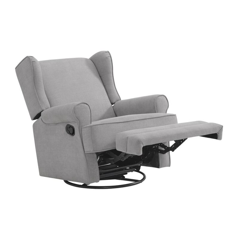 Oxford Baby Teegan Swivel Rocker / Recliner Gray