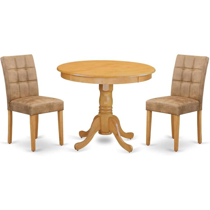 3 Piece Modern Dining Set consists A Dining Room Table