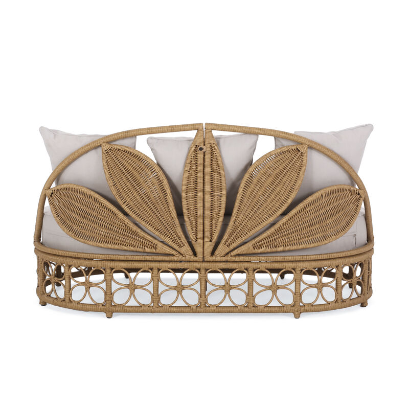 Merax Outdoor Sofa Daybed with 3 Pillows