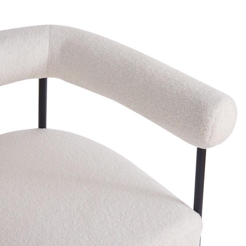 Merax Modern Boucle Fabric Upholstered Accent Chair