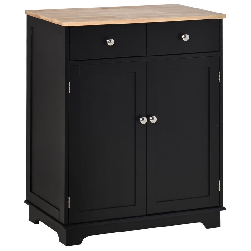 Black Dining Storage: 2-Door Sideboard Buffet Cabinet with Drawers