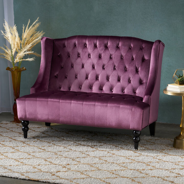 Merax Modern Velvet Loveseat Sofa