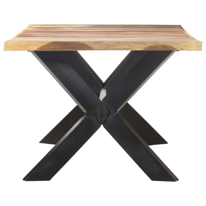 vidaXL Dining Table 78.7"x39.4"x29.5" Solid Wood with Sheesham Finish