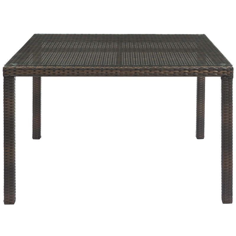 Modway - Conduit 47" Outdoor Patio Wicker Rattan Dining Table Brown