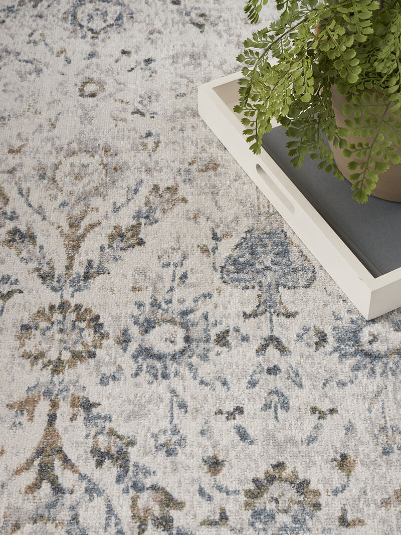 Astra Machine Washable ASW16 Ivory/Blue 7'10" x 10' Rug