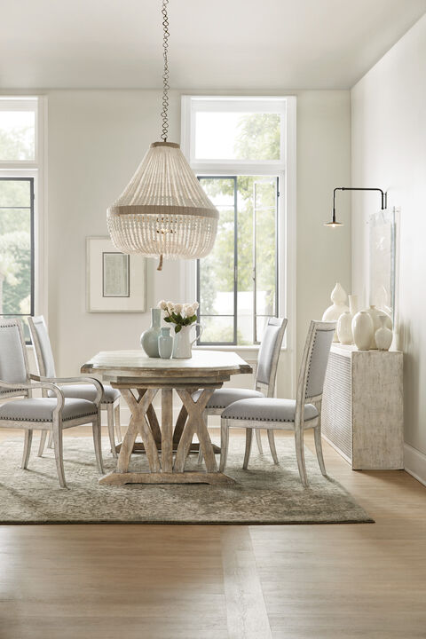 Boheme Vitton Upholstered Side Chair in Grey