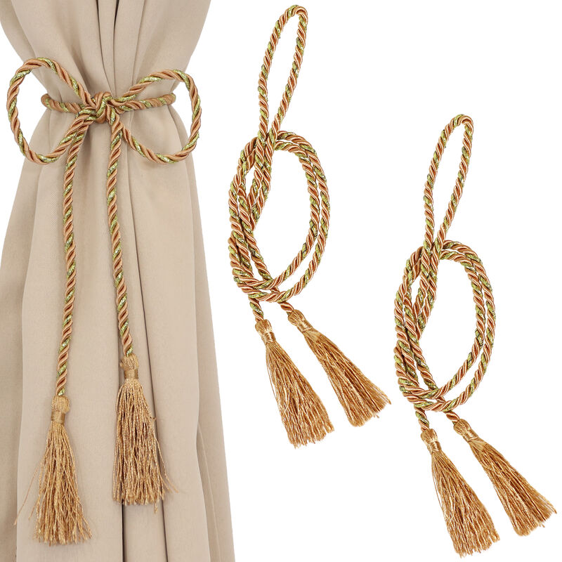 Sunnydaze Indoor/Outdoor Rope Curtain Tiebacks
