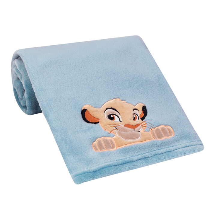 Disney Baby Lion King Adventure Baby Blanket  by  Lambs & Ivy - Blue, Brown
