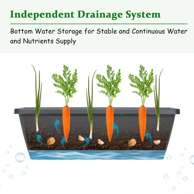 5-Tier Raised Garden Bed with Water Drainage for Flowers Vegetables