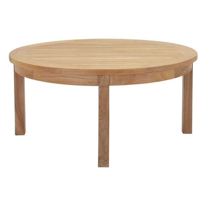 Modway Marina Outdoor Patio Teak Round Coffee Table