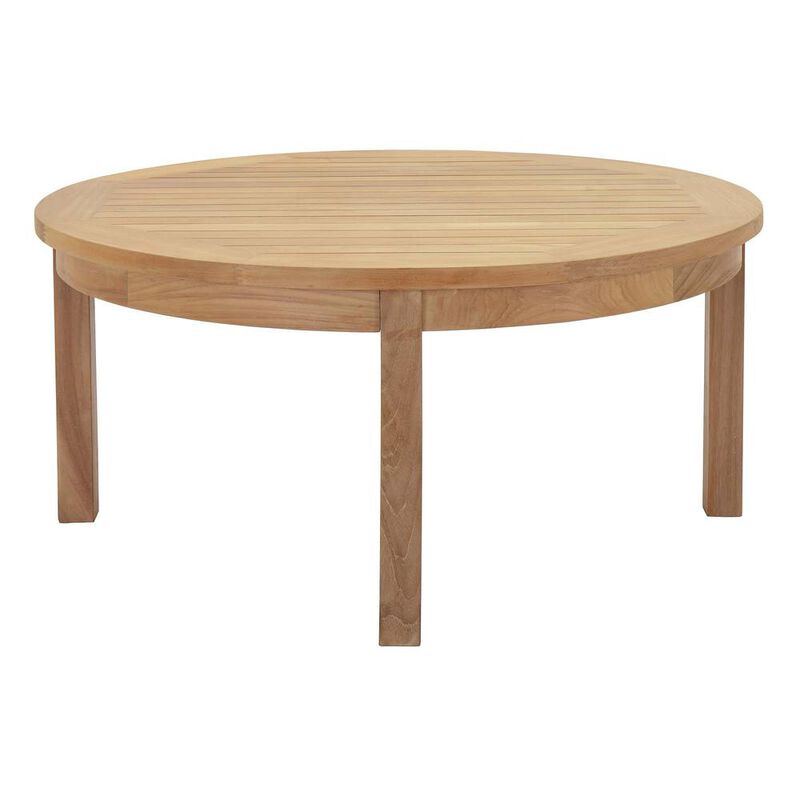 Modway Marina Outdoor Patio Teak Round Coffee Table