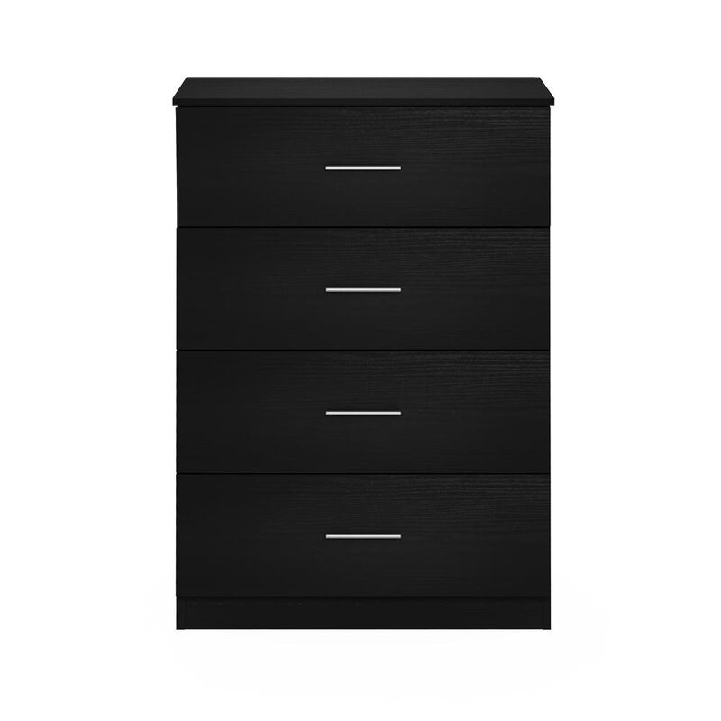 Furinno Tidur Simple Design 4-Drawer Dresser with Handle, Americano